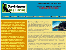 Tablet Screenshot of daytripperdogtraining.com